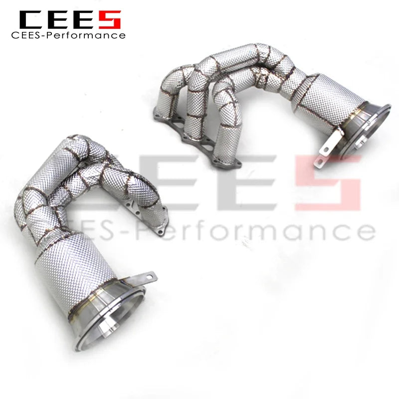 CEES Performance Engine Stainless Steel Turbo Exhaust manifold For Porsche 911 992 GT3 4.0 2017-2023 Downpipe with cat porsche 911 992 gt3 downpipe porsche 911 992 gt3 dowpipe 992 gt3 downpipe gt3 rs downpipe