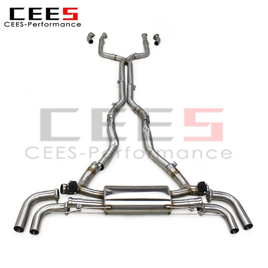 CEES Stainless Steel Valve Exhaust Pipes for BMW X7 G07 M50i 4.4TT 2019-2023  Sport Exhaust Catback System with Remote Control