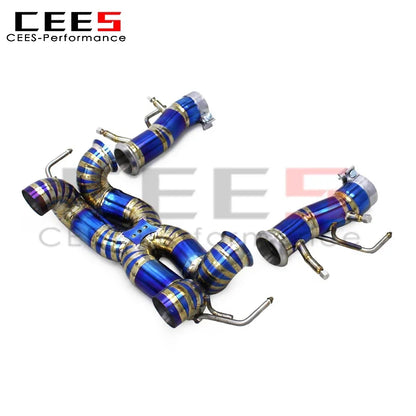 CEES  Titanium Catback Sport Straight Exhaust System for Ferrari SF90 3.9T V8 2019-2023 Racing Exhaust Pipe