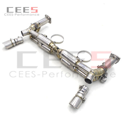 CEES for PORSCHE 911 997.1 TURBO 2004-2012 Titanium Alloy Performance Valvetronic Exhaust Pipe Muffler Vacuum Valve Exhaust