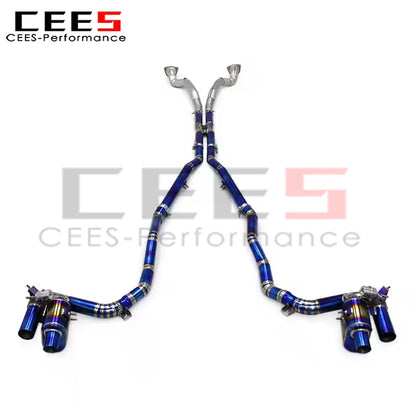 cees Performance Titanium Full Exhaust System for Ferrari GTC4 Lusso T 2016- Sport Valvetronic Catback Exhaust Muffler