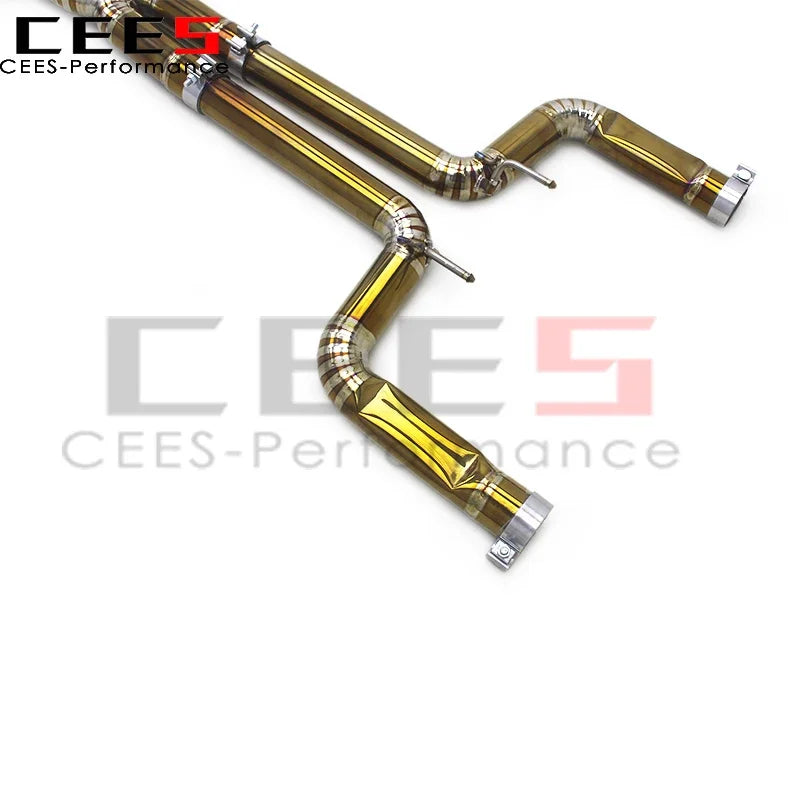 cees Golden Catback Exhaust for Maserati Ghibli 3.0T 2014-2024 Titanium Exhaust Pipes Muffler Valvetronic with Remote Control