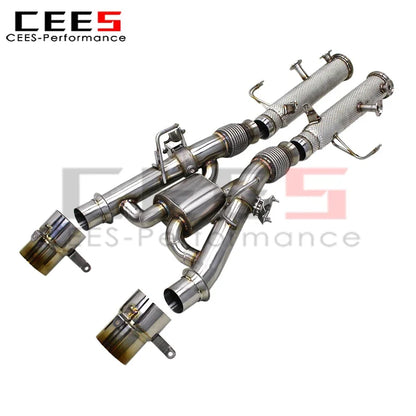 CEES Catback Exhaust Downpipe for Mclaren Artura 2021-2024 Titanium Exhaust Tips Stainless Steel Exhaust Pipe Muffler System