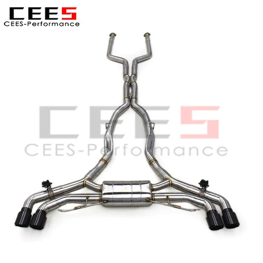 CEES Valvetronic Exhaust Mufflers Accessories for BMW X5M X6M F95 F96 4.4TT 2020-2024 Stainless Steel Exhaust System  Pipe