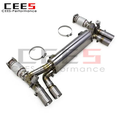 cees Titanium Valvetronic Exhaust Muffler System Catalyst catted Downpipe For Porsche 911 996 TURBO 3.6 1997-2005 Exhaust Pipe