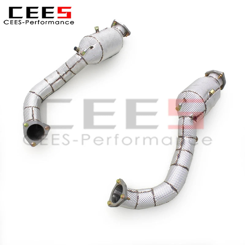 cees Exhaust Downpipe for Porsche 718 Cayman GT4 RS 4.0L 2022-2025 Exhaust System Stainless Steel OPF Downpipe with Catalyst