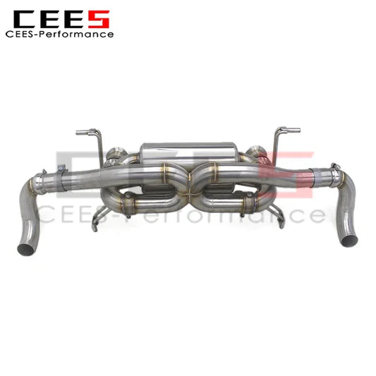 cees Stainless Steel Exhaust Catback for Audi R8 V8 4.2L 2007-2015 Car Valve Axle Back Dual Outlet Exhaust Pipes Muffler System