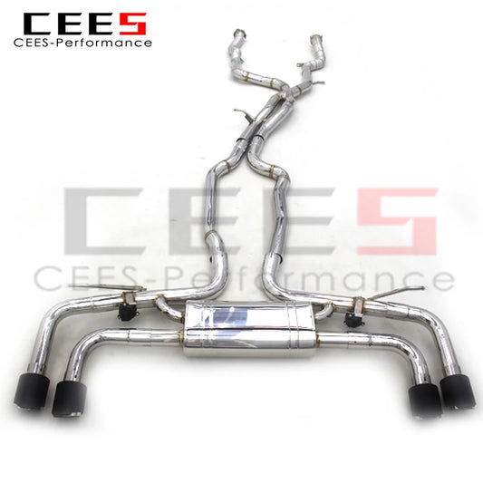 CEES Valved Catback Exhaust For PORSCHE Cayenne 958 4.8 2010-2016 Exhaust Pipe Muffler 304 Stainless Steel Exhaust Systems