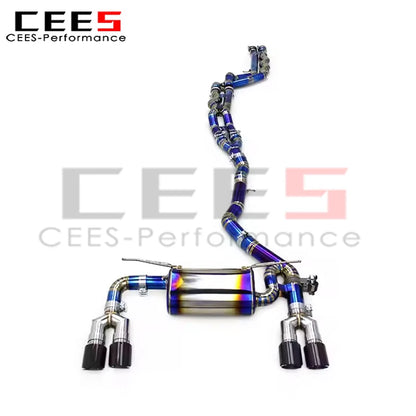 cees Titanium Equal Length Valved Sport Exhaust Pipe for BMW  M3 M4 F87 F80 F82 M2C M2 Competition3.0T Catback Exhaust System