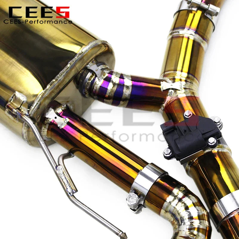 CEES Catback Exhaust Pipes Valve System Muffler with MP Tips for BMW M340/M340i G20.0T 2019-2024 Performance Titanium Exhaust