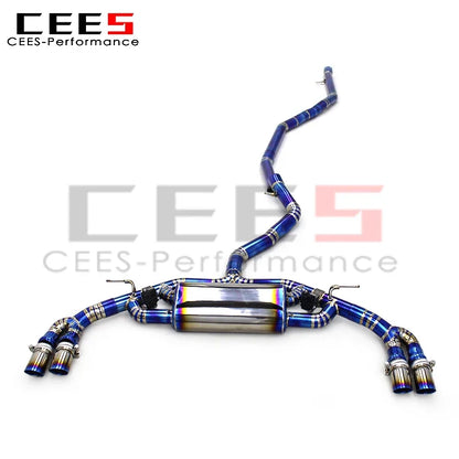 CEES Valvetronic Exhaust Catback System for BMW X6 F16 M40i 3.0T 2015-2019 Titanium Performance Exhaust Pipe Muffler