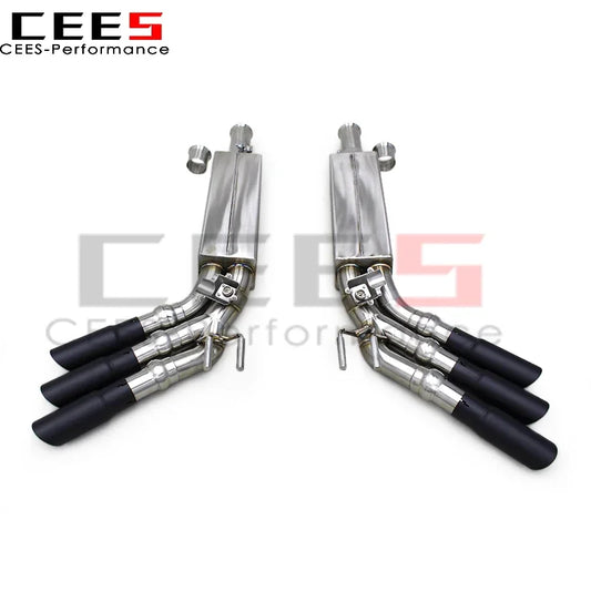 cees Exhaust Pipes for Mercedes-Benz G63 AMG W464 4.0T 2019-2023 Stainless Steel Catback OEM Valve Muffler Carbon Black Tips