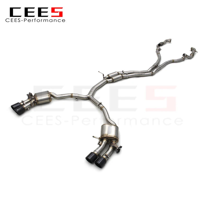 CEES Catback Exhaust System Stainless Steel Valvetronic Exhaust Pipe For Audi S4/S5 B9 3.0T 2019-2023