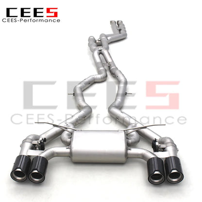 CEES Titanium Valvetronic Exhaust Pipe Surface sandblasted coating For BMW M2C M2 Competition F87 3.0T 2018-2023 Catback Exhaust