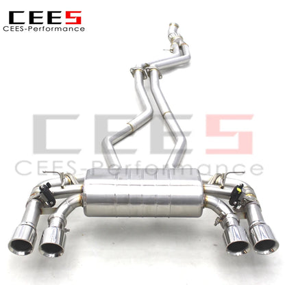 CEES Catback Exhaust System Stainless Steel Exhaust Pipe Valvetronic escape For BMW M2 F87 3.0T 2014-2018