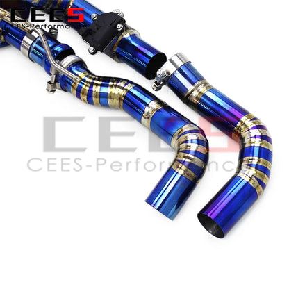 CEES Exhaust Pipes Assembly for Audi SQ8 4.0T 2018-2024 Car Exhaust System Performance Titanium Exhaust Pipe Muffler Escape