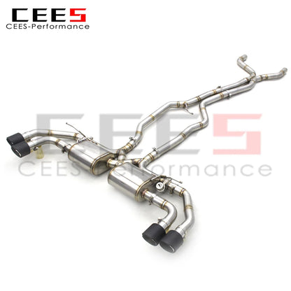 CEES Catback Exhaust For PORSCHE Cayenne 958 4.8 2010-2016 Stainless Steel Exhaust system valve control Exhaust Pipe Muffler