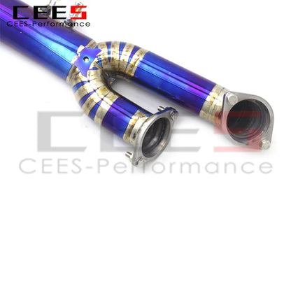 CEES Titanium Mid pipe For BMW M3/M4 G80/G8X 3.0T 2020-2025 Extended Brace Middle Pipe Exhaust System Exhaust Pipe