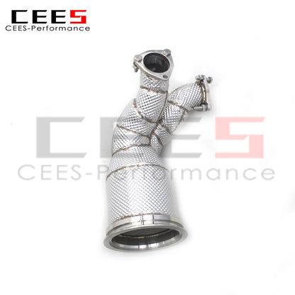 CEES Exhaust Downpipe For Audi SQ5 3.0T 2019-2023 Exhaust Pipe Stainless Steel Catless downpipe without catalyst