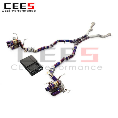 cees Catback Exhaust Downpipe Escape for Ferrari 812 Superfast 6.5L V12 2017-2023 Titanium Exhaust System Free Flow Pipe Muffler