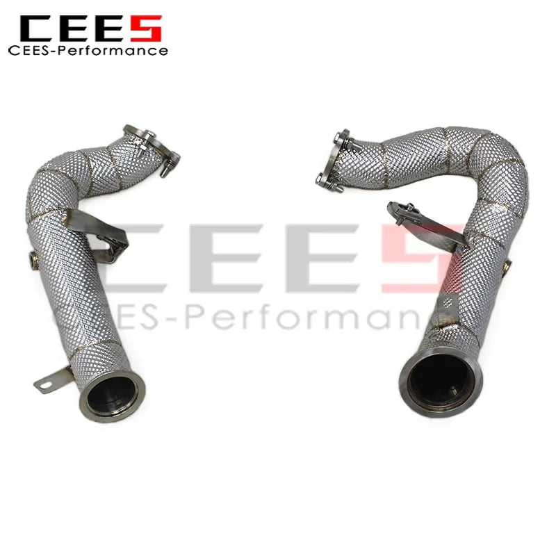 cees Straight Downpipe Pipes for Porsche Macan S/Turbo 3.0T/3.6T 2014-2017 Stainless Steel Free Flow Pipe Exhaust Pipe System