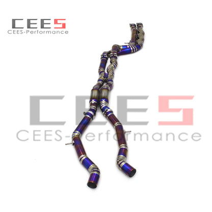 CEES For BMW M3/M4 F80/F82 3.0T 2015-2019 Titanium alloy Performance Equal length Mid pipe With resonator