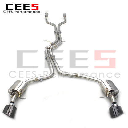 CEES exhaust pipes Catback Exhaust For Audi A7 3.0T 2012-2023 304 Stainless Steel Performance exhaust valve