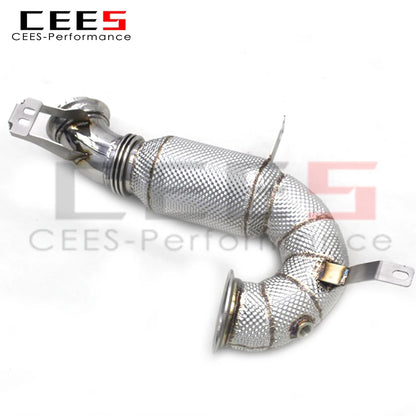 CEES Exhaust Downpipe for Mercedes-Benz E53 AMG 2019-2022 Tuning High Flow Catted Downpipe  with Catalyst  Exhaust System