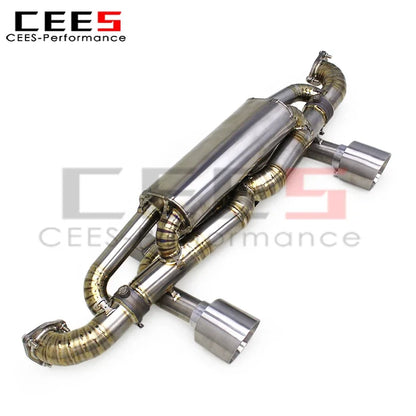 CEES Titanium Catback Exhaust System for Porsche 718 Cayman GT4 RS 4.0L 2022-2025 Racing Exhaust Pipe Muffler Escape