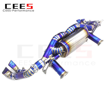 CEES Catback Exhaust System for Audi R8 V8/V10 4.2/5.2 2017-2023 Tuning Performance  Titanium Exhaust with Valve