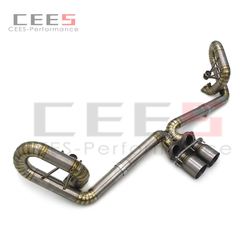 CEES Titanium Racing Straight Exhaust Pipes Catback Exhaust System For Porsche 911 991/991.2 GT3 4.0 2015-2018