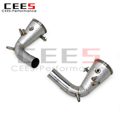 CEES  Exhaust Downpipe Pipes System for PORSCHE 911 992 3.0T 2019-2024 Stainless Steel Racing Exhaust Pipe Downpipe