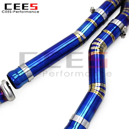 CEES Titanium Straight exhaust Catback Exhaust muffler For Mercedes-Benz C63/C63S AMG W205 4.0T 2015-2020 Racing exhaust system