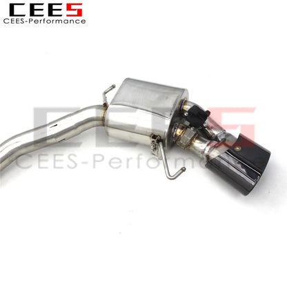 CEES Catback Exhaust For Audi RS6/RS7 C8 4.0T 2019-2024 exhaust pipes SUS304/Titanium valvetronic car exhaust muffler escape Black tips