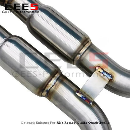 Alfa Romeo Giulia Quadrifoglio 2.9T V6 2016-2024 Valved Sport Exhaust System