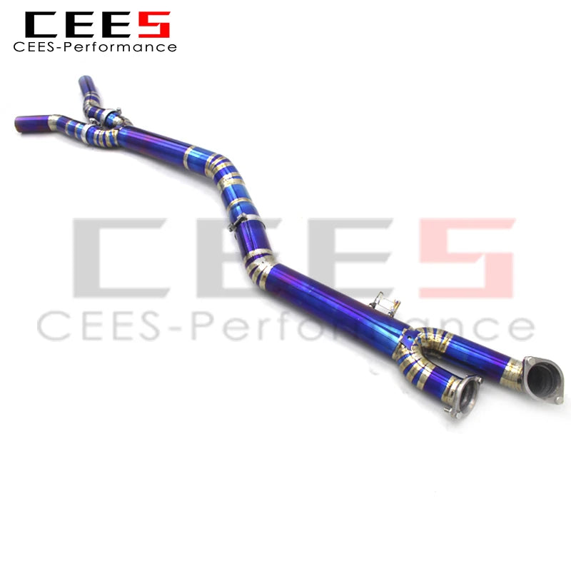 CEES Titanium Mid pipe For BMW M3/M4 G80/G8X 3.0T 2020-2025 Extended Brace Middle Pipe Exhaust System Exhaust Pipe