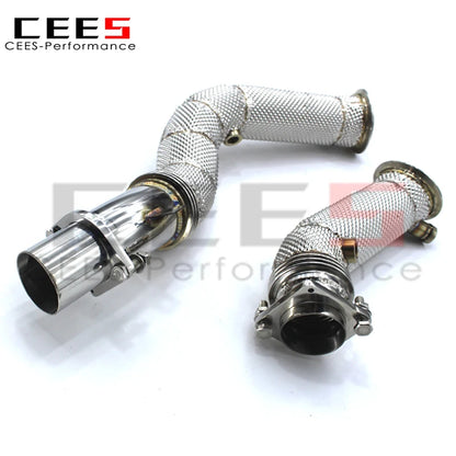 CEES M2 Competition High Quality Exhaust Downpipe Stainless Steel Catless downpipe without catalyst For BMW M2C F87 3.0T 2023