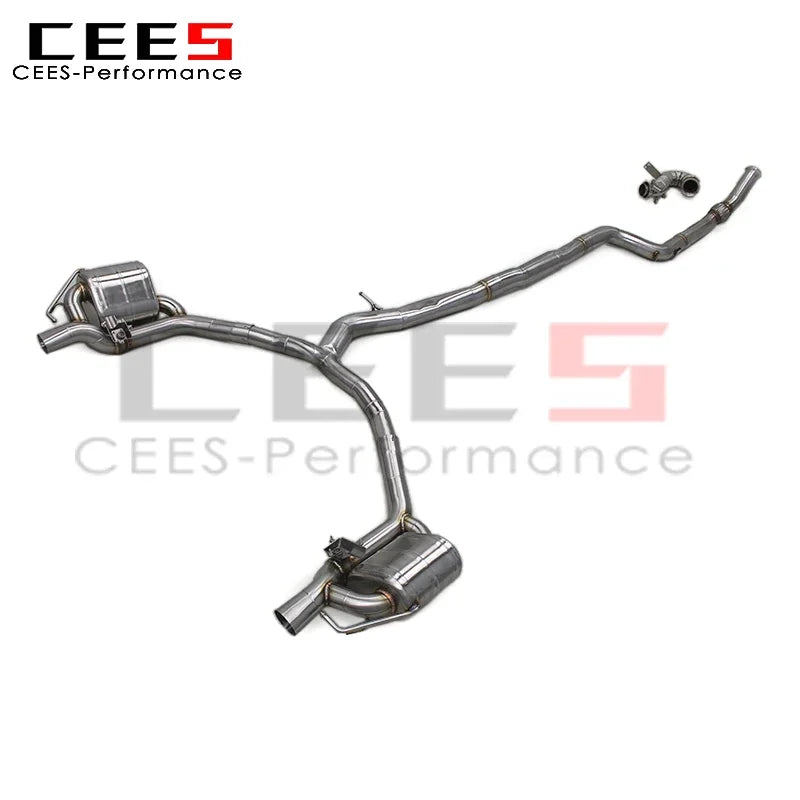 CEES Valved Muffler Catback Exhaust Downpipe Pipes for Mercedes-Benz AMG GT43 3.0T 2019-2023 Stainless Steel Exhaust Pipe