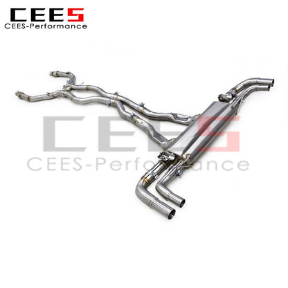 CEES New Style Catback Exhaust System For Mercedes-Benz GLE63 AMG W167 4.0T 2020-2023 Stainless Steel Car Exhaust Pipe Muffler