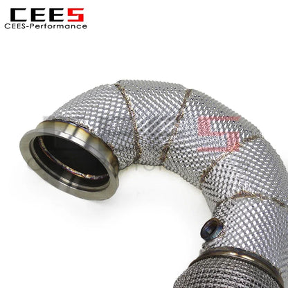 cees Exhaust Downpipe Pipes for Mercedes-Benz S500 3.0T 2023-2024 Performance Stainless Steel Racing Exhaust Pipe System