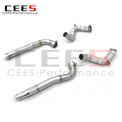 CEES Exhaust Downpipe For Mercedes-Benz AMG GTS 2016-2023 with catalyst catted downpipe Exhaust Pipe