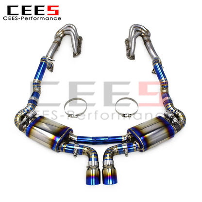 CEES Exhaust Catback System for PORSCHE CAYMAN 981 GTS 3.8L 2013-2015 Titanium Exhaust Pipes Valvetronic Exhaust Manifold