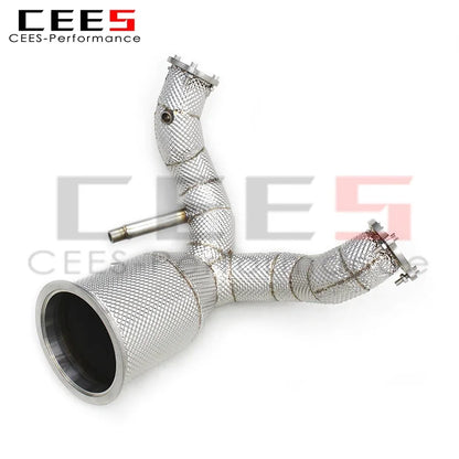 CEES Exhaust Downpipe for Porsche Cayenne COUPE 3.0T 2019-2023 Downpipe  Stainless steel Exhaust Pipe