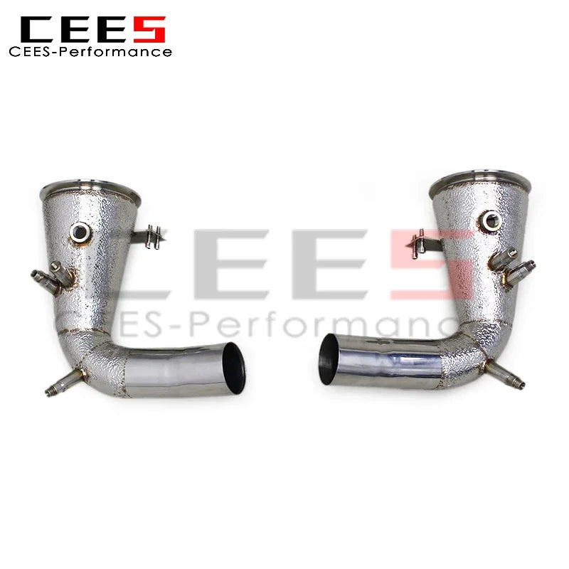 CEES  Exhaust Downpipe Pipes System for PORSCHE 911 992 3.0T 2019-2024 Stainless Steel Racing Exhaust Pipe Downpipe