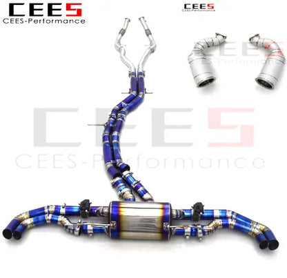 CEES Catback With Electronic valve For Audi RS Q8/RSQ8/Q8 2019-2023 Titanium Exhaust Pipe Muffler Car Exhaust System Front Pipe