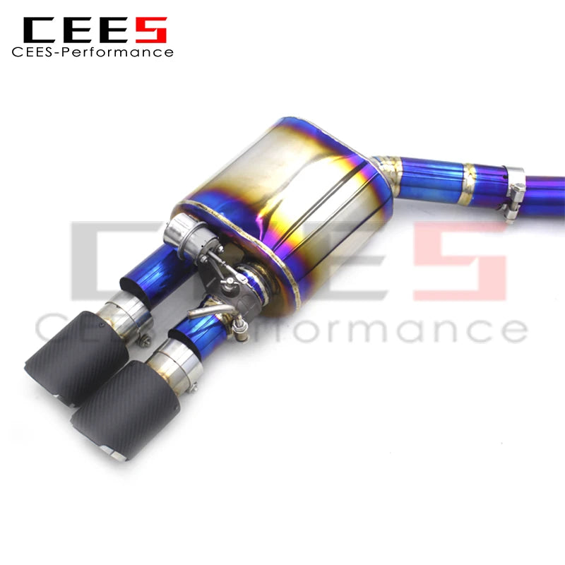 CEES Performance Valved Catback Exhaust System for Audi S6 S7 C7 4.0T 2013-2018 Racing Car Titanium Exhaust Pipe Muffler