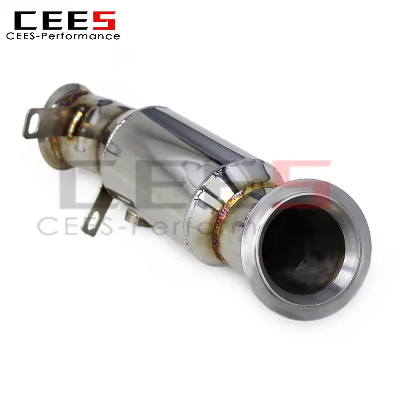 CEES Free Flow Exhaust Downpipe for BMW M2 F87 N55 3.0T 2014-2018Stainless Steel Performance Straight Downpipes Car Exhaust Pipe