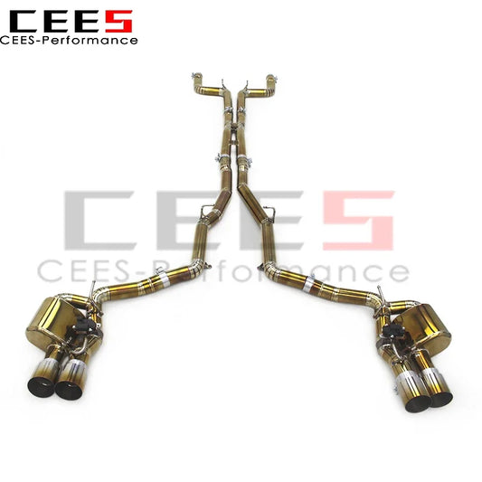 cees Golden Catback Exhaust for Maserati Ghibli 3.0T 2014-2024 Titanium Exhaust Pipes Muffler Valvetronic with Remote Control