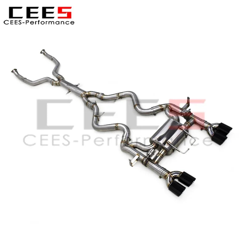 cees Stainless Steel Catback Exhaust Escape Car Exhaust Muffler for BMW M3 E90/E92/E93 4.0L 2008-2013 Black Tips Exhaust Pipes