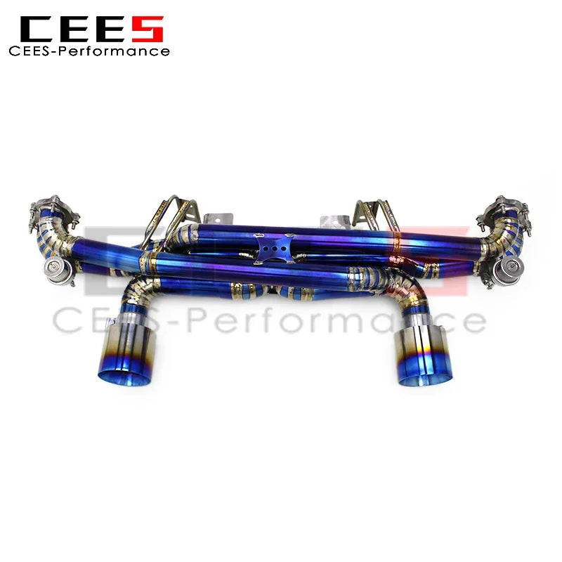 CEES Catback Exhaust System for Porsche 718 Cayman GT4 4.0L 2016-2021 Exhaust Pipe Muffler with Remote Control